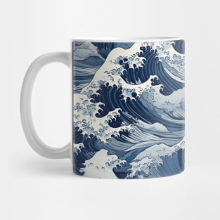 Ephemeral Crests: Hokusai Waves Reimagined Mug